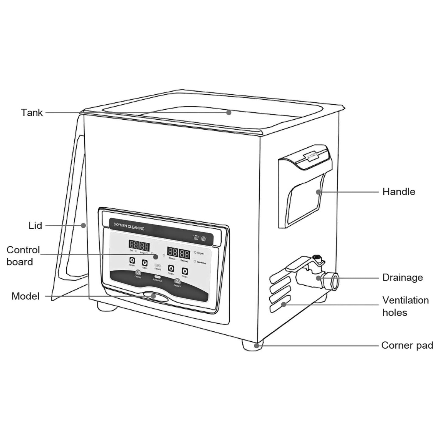 Ultrasonic Cleaner 3L Jewelry Cleaning Ultrasonic Machine Digital Ultrasonic Parts Cleaner Heater Timer Jewelry Cleaning Kit Industrial Sonic Cleaner for Jewelry Watch Ring Dental Glass