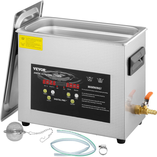 6L Digital Ultrasonic Cleaner Heater Timer 400W Kraftfull Smycken Glasögon