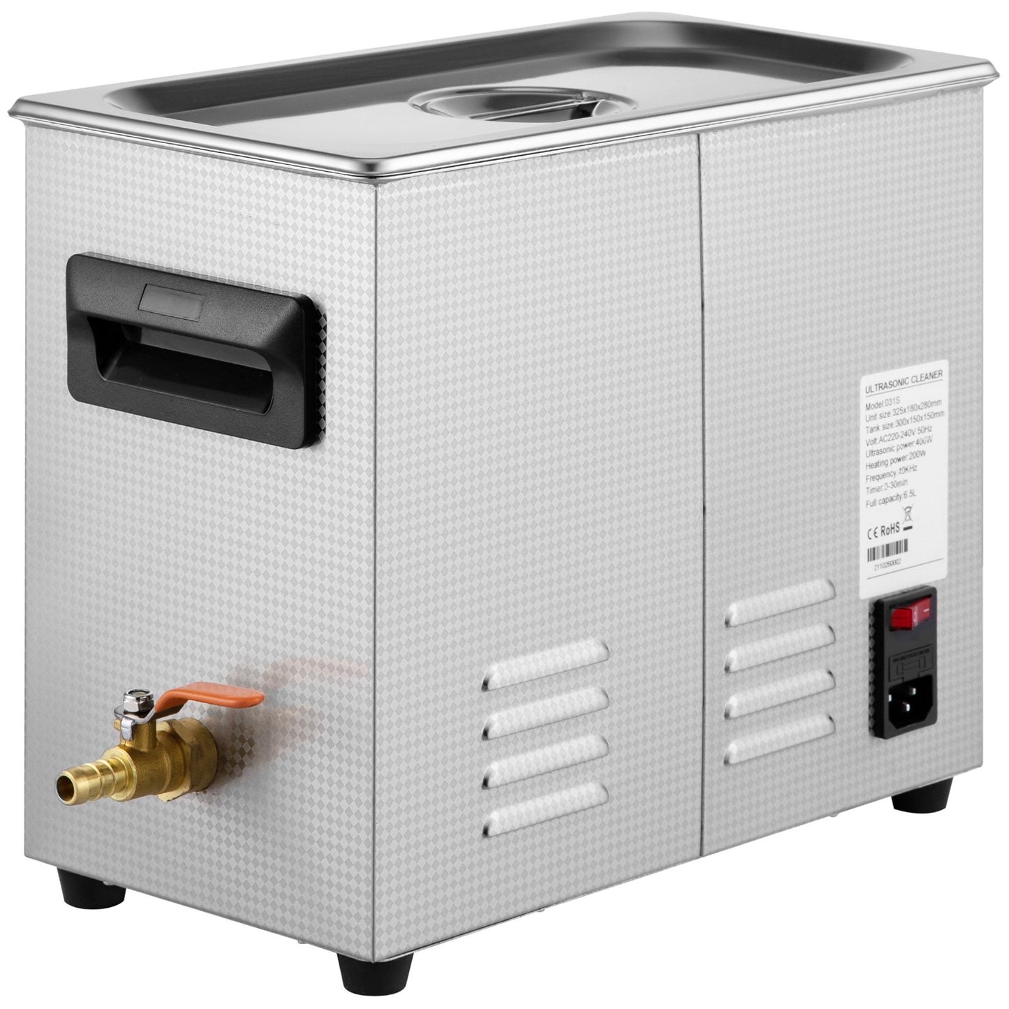6L Digital Ultrasonic Cleaner Heater Timer 400W Kraftfull Smycken Glasögon