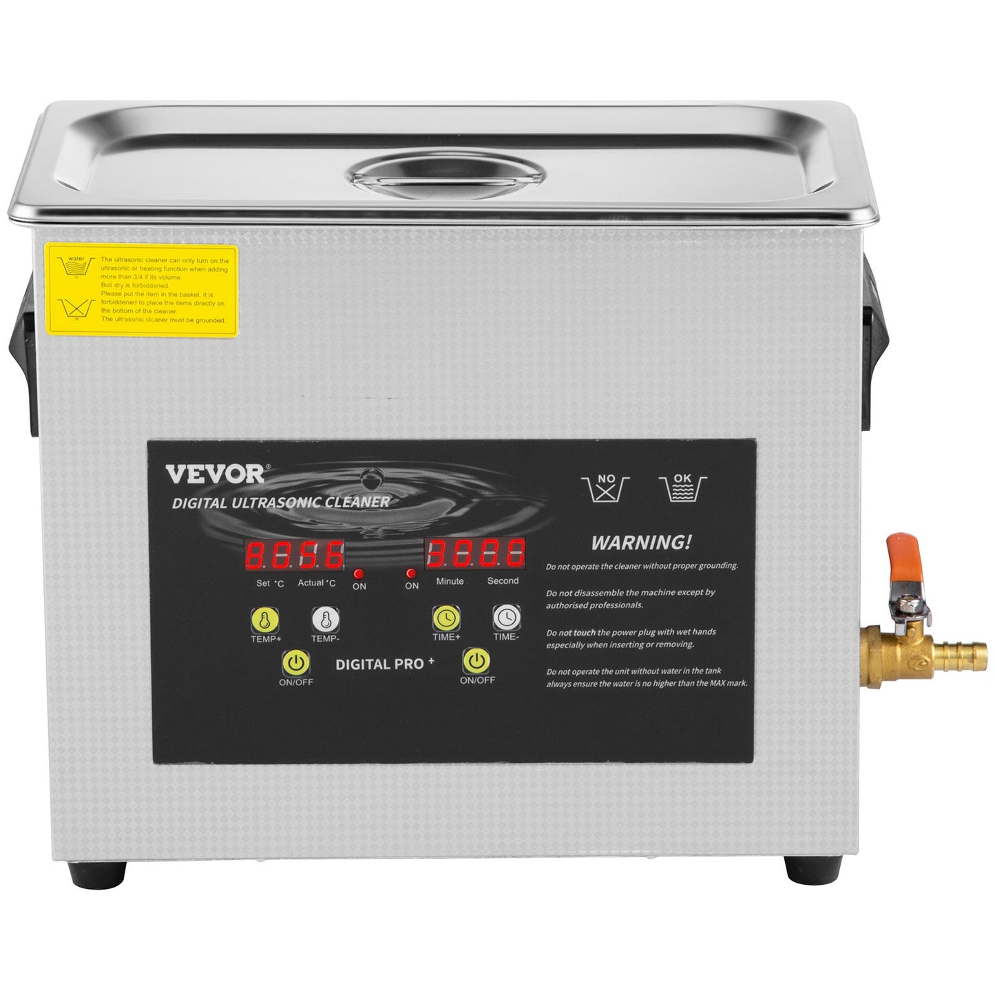 6L Digital Ultrasonic Cleaner Heater Timer 400W Kraftfull Smycken Glasögon