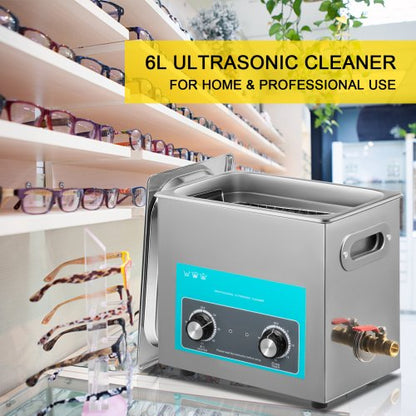 Ultrasonic Jewelry Cleaner with Heat Timer for Cleaning Eyeglass Rings | EU