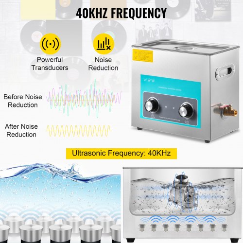 Ultrasonic Jewelry Cleaner with Heat Timer for Cleaning Eyeglass Rings | EU