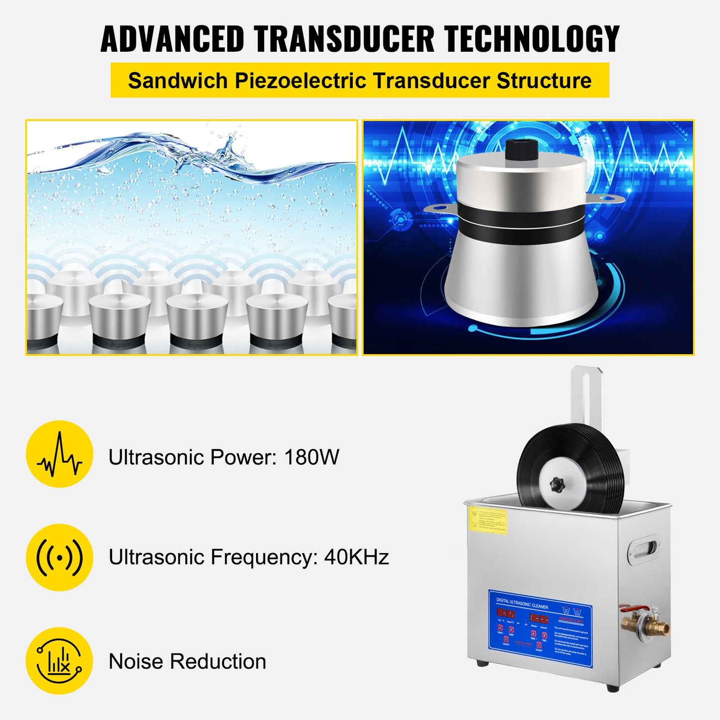 6L Ultraschall-Schallplatten-Reinigungsmaschine Complete set Trockengestell