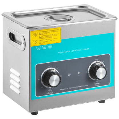 Knob Ultrasonic Cleaner 3L 40kHz Ultrasonic Cleaner Machine Knob Control Sonic Cleaner 304 Stainless Steel Ultrasonic Cleaner Machine with Heater &amp; Timer for Cleaning Jewelry Glasses Watches