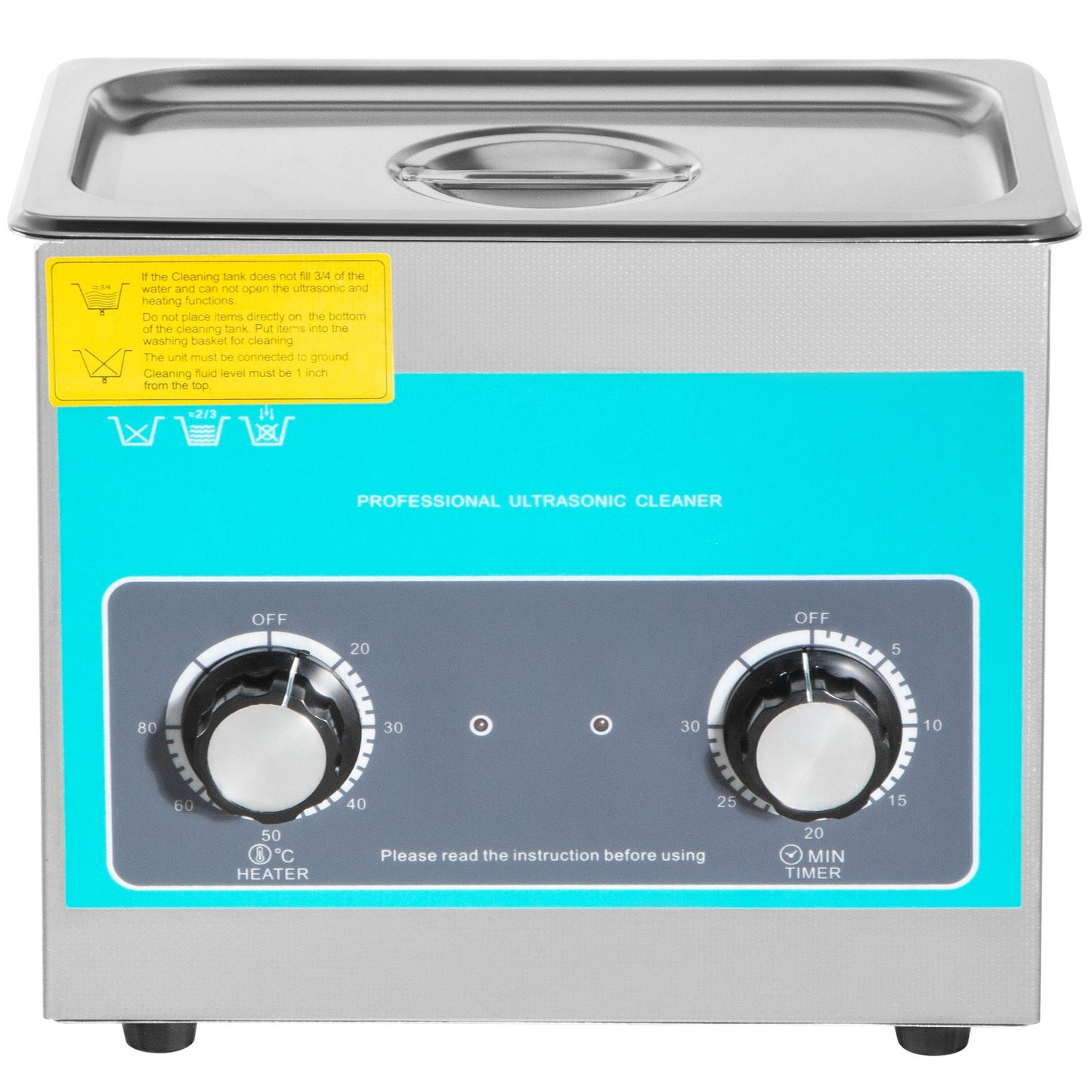 Knob Ultrasonic Cleaner 3L 40kHz Ultrasonic Cleaner Machine Knob Control Sonic Cleaner 304 Stainless Steel Ultrasonic Cleaner Machine with Heater &amp; Timer for Cleaning Jewelry Glasses Watches