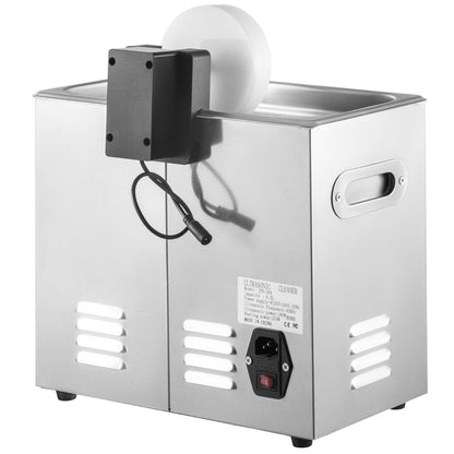 Ultrasonic Vinyl Record Cleaner 6L 40kHz Vinyl Ultrasonic Cleaner Knop Control Record Ultrasonic Cleaner 8 Records Vinyl Sonic Cleaner Rostfri ståltank med mekanisk värmare & timer