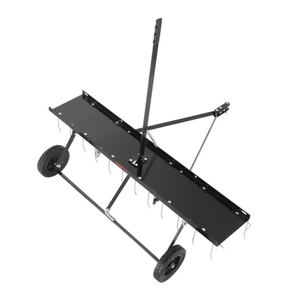 Tow Behind Dethatcher 48" Lawn Dethatcher Rake for ATV or Lawn Mower 24 Tines