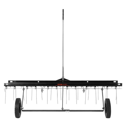 Tow Behind Dethatcher 48" Lawn Dethatcher Rake for ATV or Lawn Mower 24 Tines