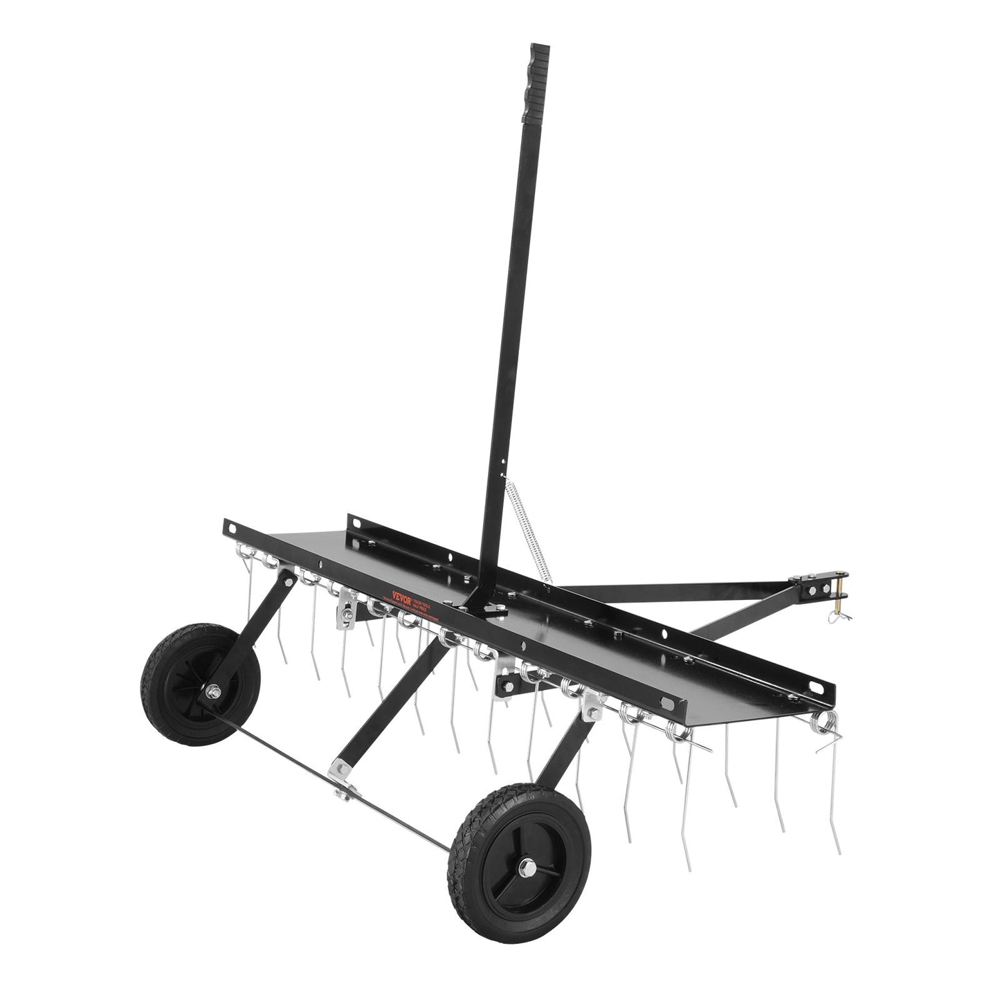 Tow Behind Dethatcher 48" Lawn Dethatcher Rake for ATV or Lawn Mower 24 Tines