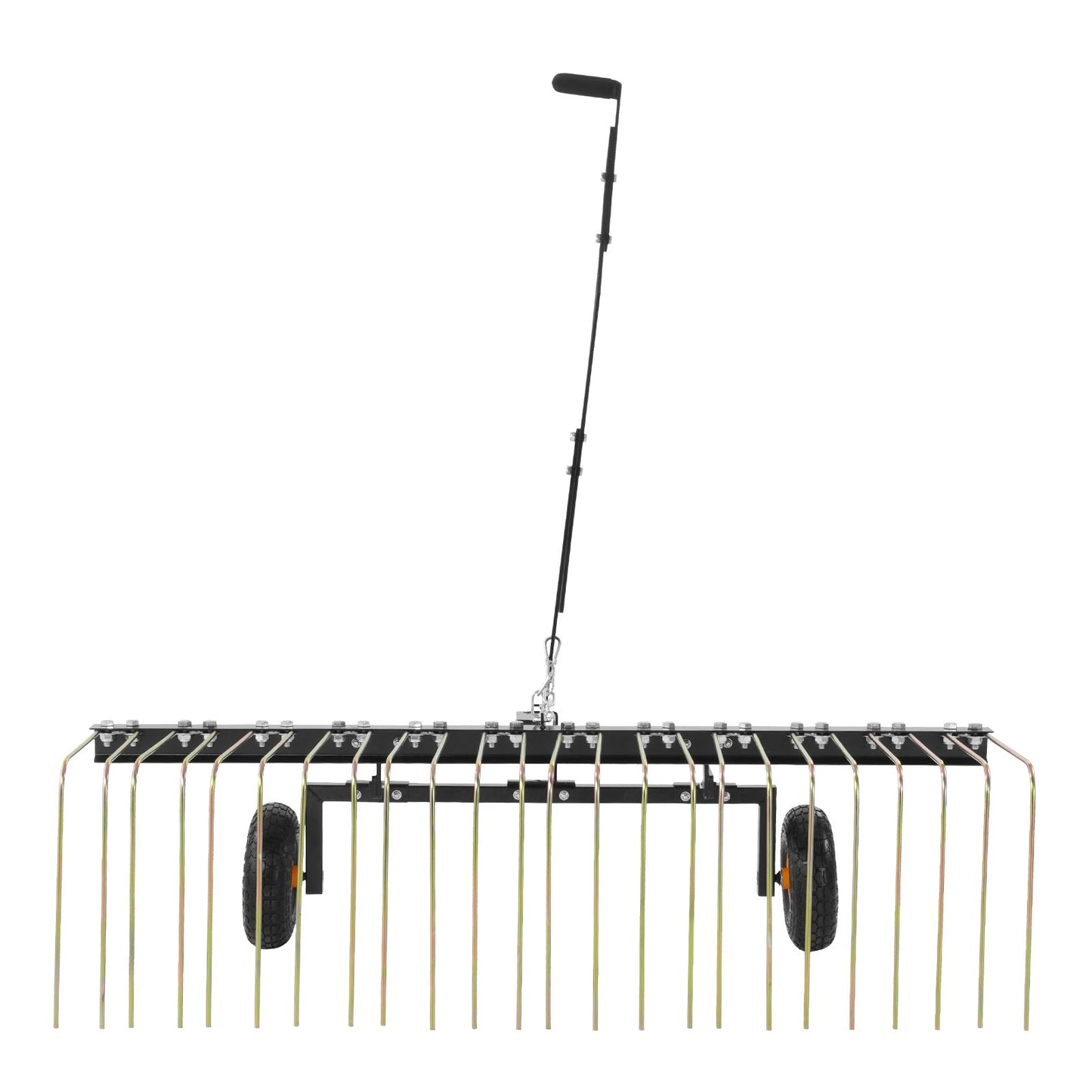 Tow Behind Dethatcher 60" Lawn Dethatcher Rake for ATV or Lawn Mower 24 Tines