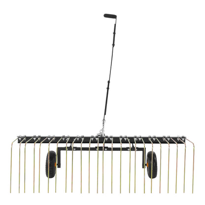 Tow Behind Dethatcher 60" Lawn Dethatcher Rake for ATV or Lawn Mower 24 Tines
