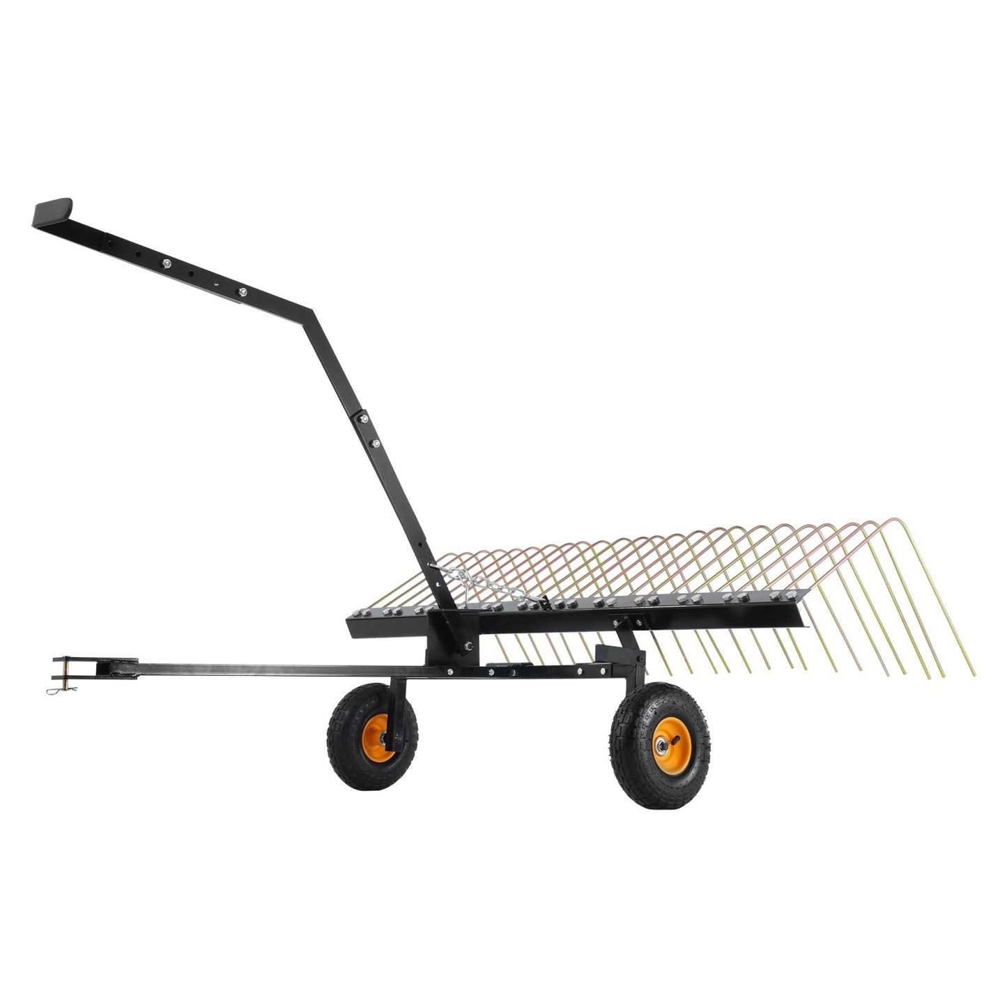 Tow Behind Dethatcher 60" Lawn Dethatcher Rake for ATV or Lawn Mower 24 Tines