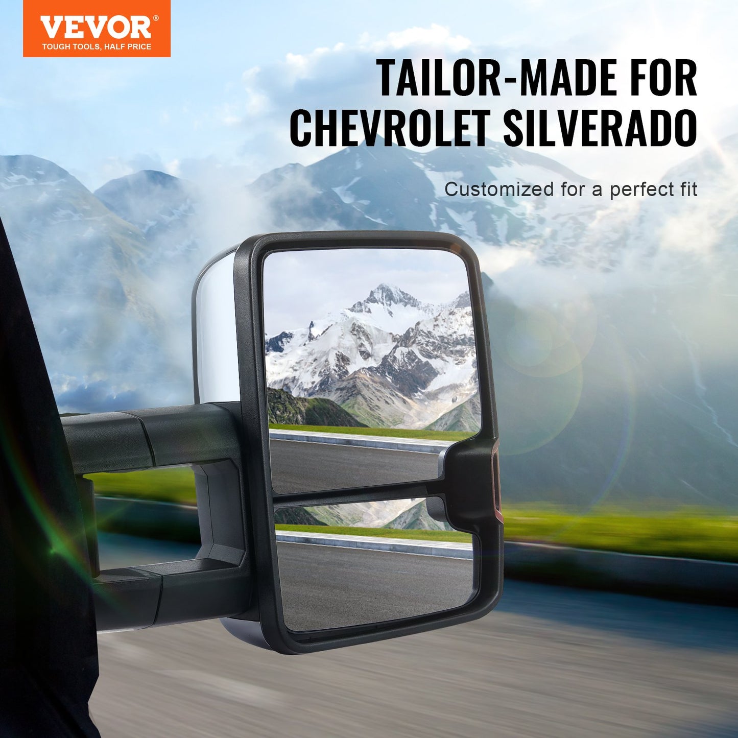 Power Uppvärmda dragspeglar för Chevrolet Silverado (2007-2014)/GMC/Cadillac