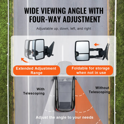 Power Uppvärmda dragspeglar för Chevrolet Silverado (2007-2014)/GMC/Cadillac