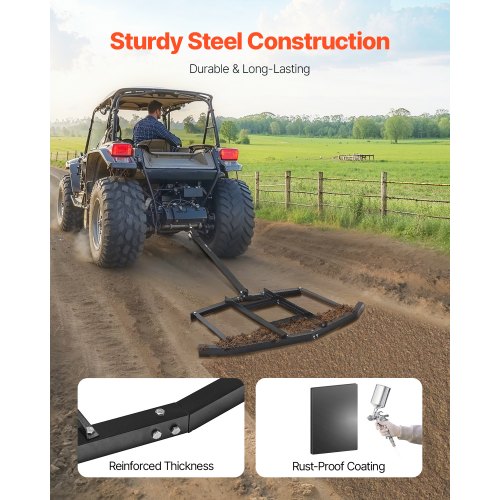Dragharv 66" bred bogsering bakom dragharv stålgrusväghyvel ATV UTV |  EU