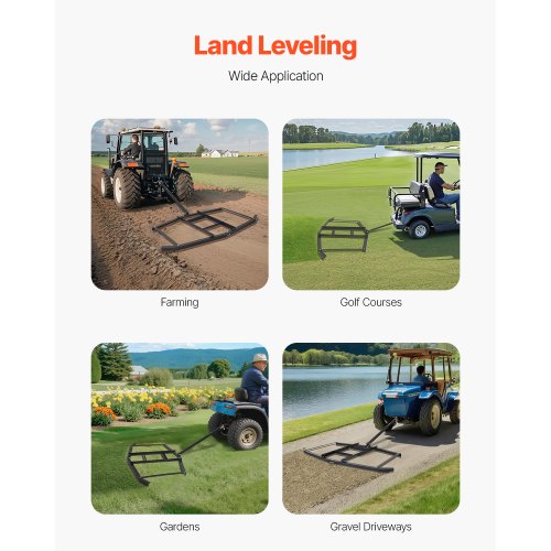 Dragharv 74" bred bogsering bakom dragharv stålgrusväghyvel ATV UTV |  EU