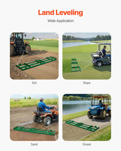 Drag Harrow 8 ft Heavy Duty Tow Behind Drag Harrow Driveway Graders