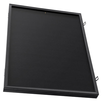 2PCs Jersey Display Ram Fodral, 23,3x31,2x1,5 tum, stor låsbar sporttröja skugglåda med 98 % UV-skydd PC-glas och galgar, för baseball-basketbollfotbollshockeytröja och uniform