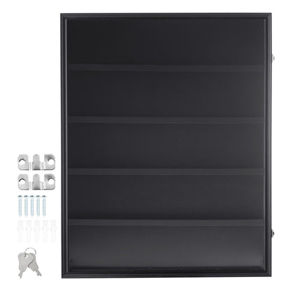 35 Graded Sport Card Display Case, 24,3x30,5x2,1 tum, Baseball Card Display Ram med 98 % UV-skydd Clear View PC-glas, Låsbart väggskåp för fotboll Basket Hockey Trading Card