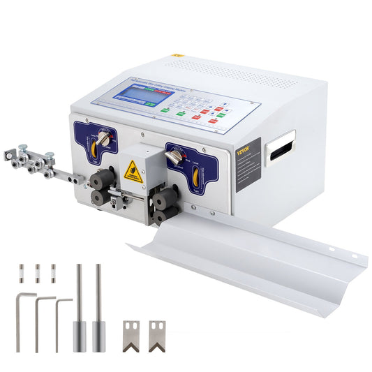 Automatische Abisoliermaschine 300 V, computergesteuerte Abisoliermaschine, Abisolierwerkzeug mit Flachzange und Auffangplatte für Drähte von 0,1–10 Quadratmillimeter