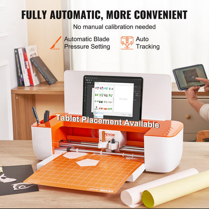 Vinyl Cutter Machine, Bluetooth Connectivity DIY Cut Machine, kompatibel med iOS, Android, Windows och Mac, massiva mönster ingår, för att skapa anpassade kort, heminredning