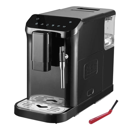 Automatisk Espressomaskin 20Bar med skummande ångstav och 15 slipnivåer