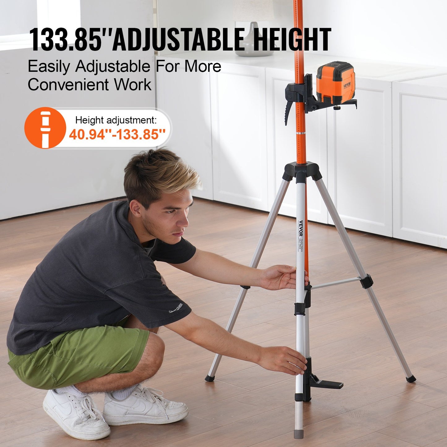 Laser Level Tripod 1/4"-20 & 5/8"-11 gänga 40,94-133,85 i höjdjustering