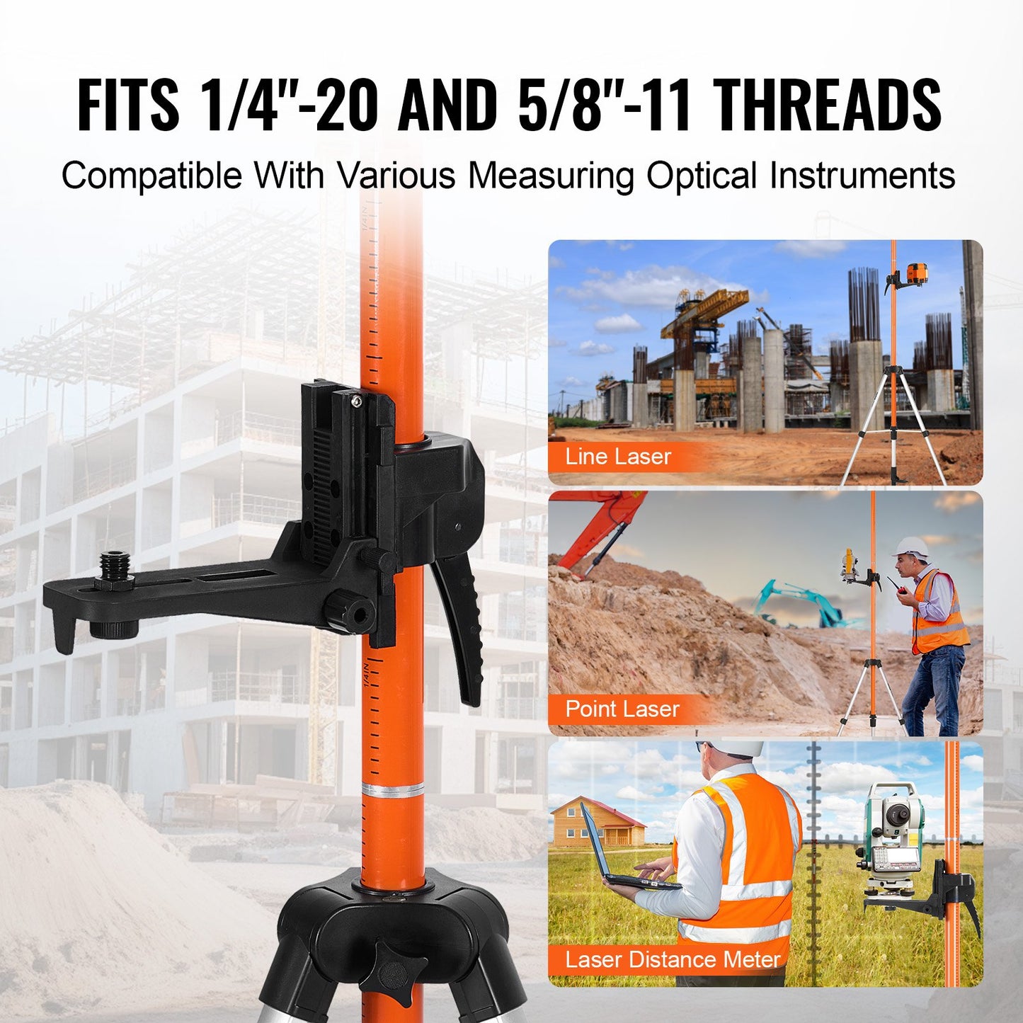 Laser Level Tripod 1/4"-20 & 5/8"-11 gänga 40,94-133,85 i höjdjustering