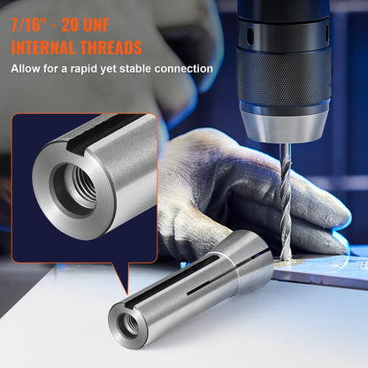 13 st Precision R8 Spännhylsa Set, 1/8'' - 7/8'', 45# Alloy Steel Mill Collet Chuck 0,0012"/30μm TIR med 13 märkta förvaringslådor, för Fräsmaskiner Borrpressar Borrmaskin Bearbetningscenter