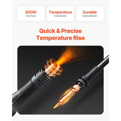 2-in-1 Hot Air Rework &amp; Soldering Station 820W with 5V USB Charging Port | EU