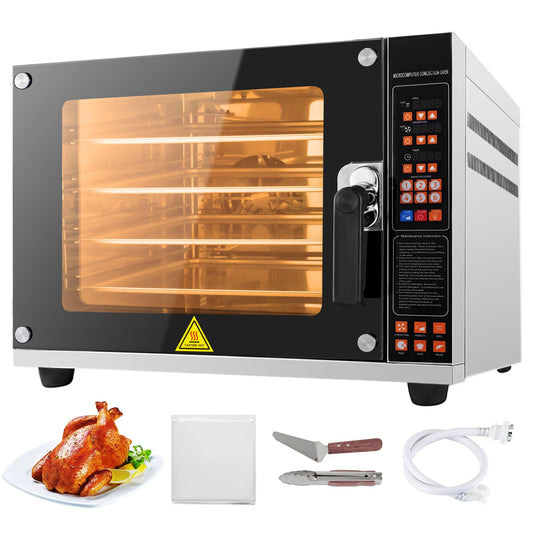 Countertop Toaster Oven 4-Tier Convection Oven 4500W Toaster Oven with Spray Function Convection Toaster Oven Intelligent Control Panel Toaster Ovens 0-350℃ Air Fryer Oven for Kitchen