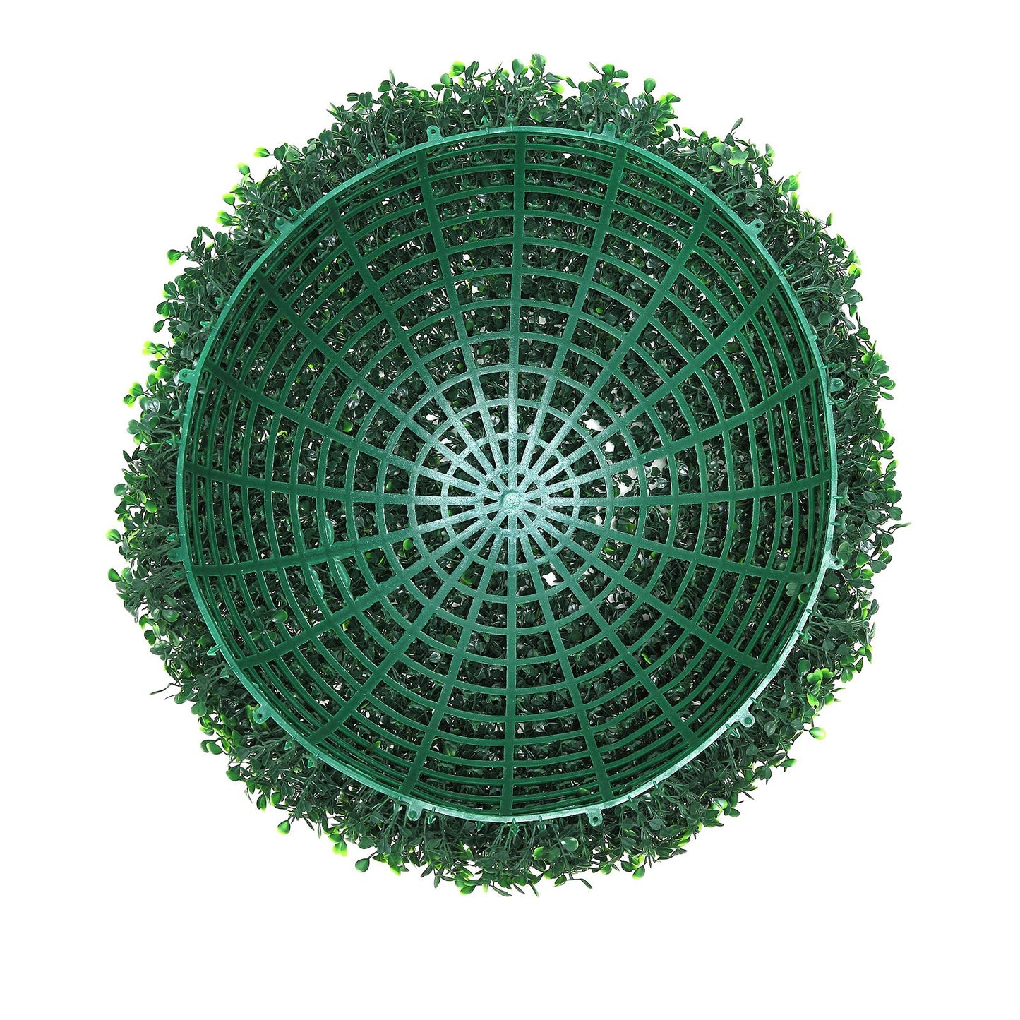 Konstgjorda växter buxbomsträd, 24 tum höga (2 stycken), kulformade faux topiaries växt, året runt gröna feaux växt dekorativa bollar för trädgård, balkong, trädgård, bröllop och heminredning