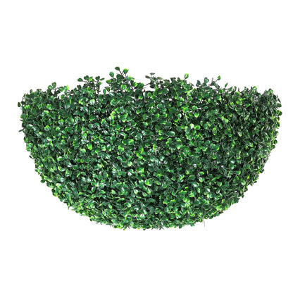 Konstgjorda växter buxbomsträd, 24 tum höga (2 stycken), kulformade faux topiaries växt, året runt gröna feaux växt dekorativa bollar för trädgård, balkong, trädgård, bröllop och heminredning