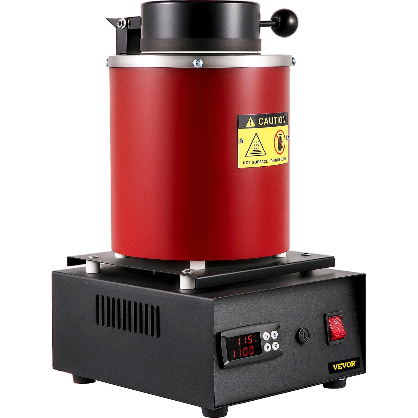 Elektrischer Schmelzofen, 3 kg digitaler elektrischer Schmelzofen, 1750 W, 1150 °C/2102 °F, Goldschmelzofen mit Graphittiegel und Barrenform zur Verarbeitung von geschmolzenem Gold, Silber, Kupfer, Aluminium