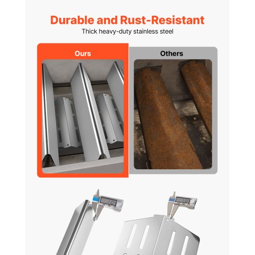 Smaksättningsstänger och värmeavvisare, 44 cm grillreservdel, för Weber Genesis 300-seriens grillar, inklusive E310 E320 E330 S310 S320 S330, tjockare värmeplatta i rostfritt stål, 7-pack |  EU