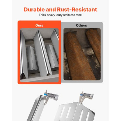 Smaksättningsstänger och värmeavvisare, 44 cm grillreservdel, för Weber Genesis 300-seriens grillar, inklusive E310 E320 E330 S310 S320 S330, tjockare värmeplatta i rostfritt stål, 7-pack |  EU