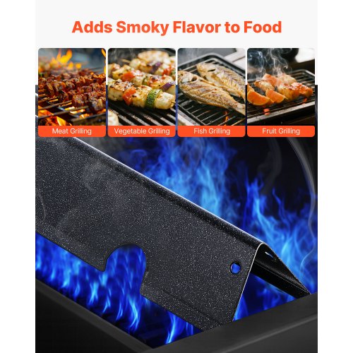 Smaksättningsstänger, 44 cm grillreservdel, för Weber Genesis ll 310 315 335 340, E/S 325s, ES/SX 325s, E/S 335, EX/SX/EPX-335 grillar, porslinsemaljerad ståltjockare värmeplatta, 5-pack |  EU