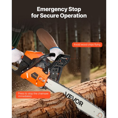 58cc Gasoline Chainsaw 2.7hp Gasoline 20 inch Chainsaw for Wood Cutting
