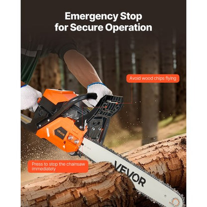 58cc Gasoline Chainsaw 2.7hp Gasoline 20 inch Chainsaw for Wood Cutting