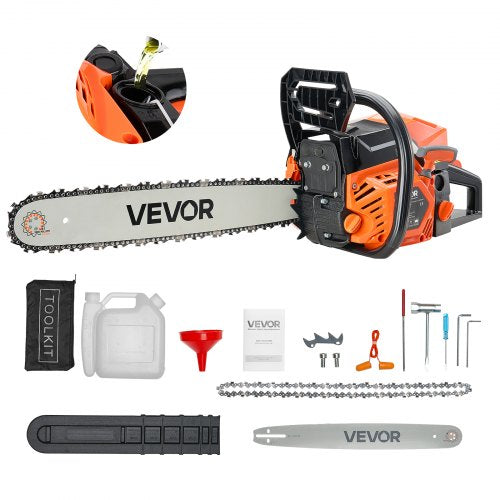 58cc Gasoline Chainsaw 2.7hp Gasoline 20 inch Chainsaw for Wood Cutting