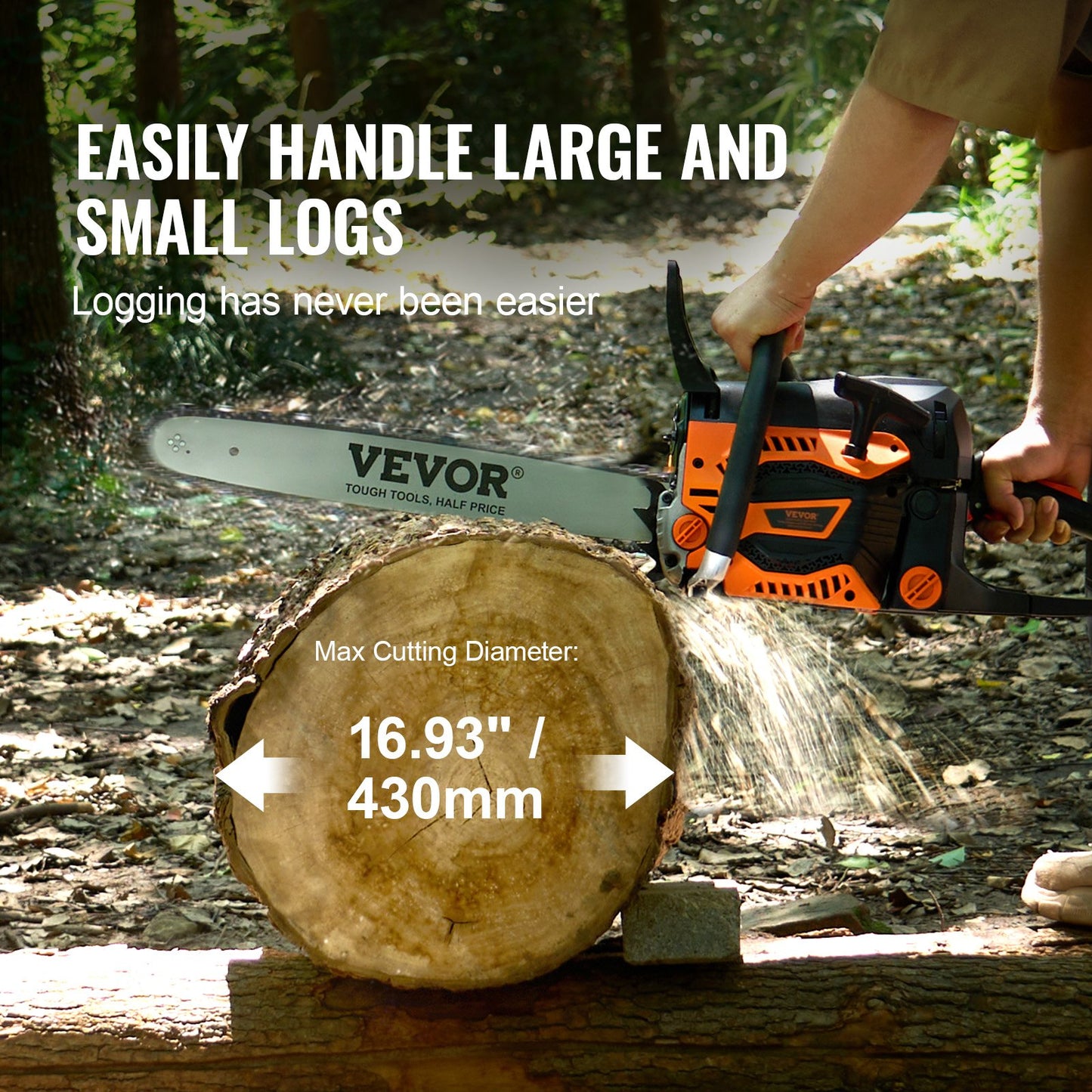 52CC 18" Gasoline Chainsaw Gas Powered Wood Cutting Engine Gas Chainsaw