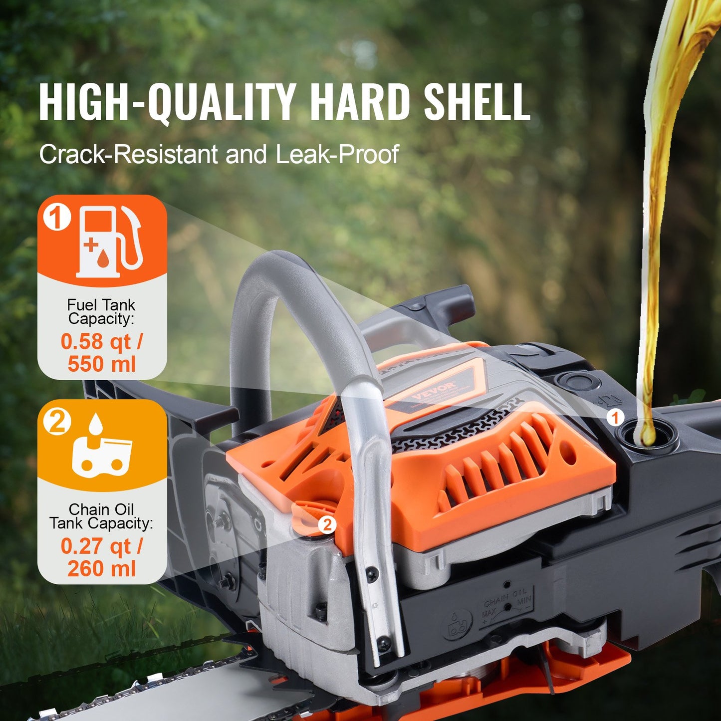 58CC 20" Gasoline Chainsaw Gas Powered Wood Cutting Engine Gas Chainsaw