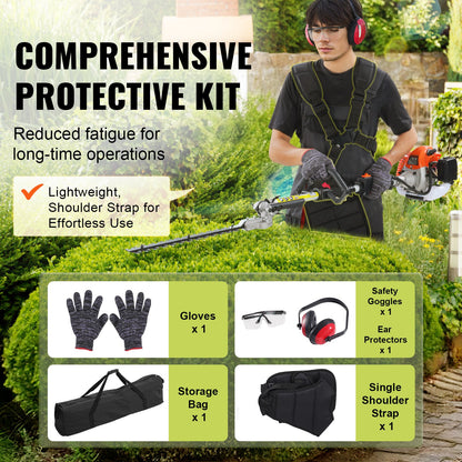 6-in-1 Multifunctional Trimming Tools Gas Hedge Trimmer 43CC Weed Eater