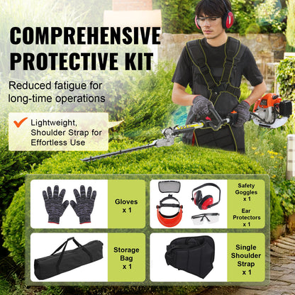 15.7-inch 26CC 2-stroke gas hedge trimmer Gas powered pole hedge trimmer