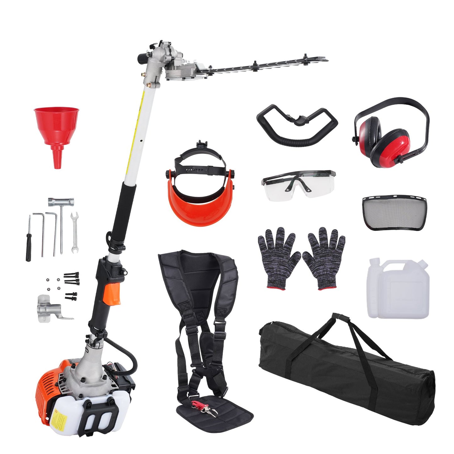 15.7-inch 26CC 2-stroke gas hedge trimmer Gas powered pole hedge trimmer