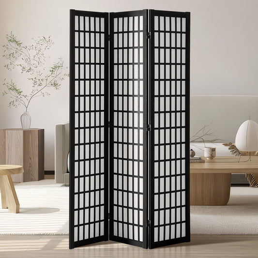 Room Divider Japanese Wall Divider 3 Panel Screen for Room Separation