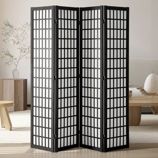 Room divider Japanese wall divider 4 panel screen for room separation