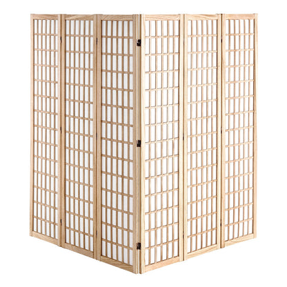 Room divider Japanese wall divider 6 panel screen for room separation