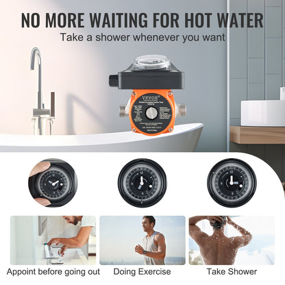 Warmwasser-Umwälzpumpe Umwälzpumpe DN20 Einlass/Auslass DN15 Adapter