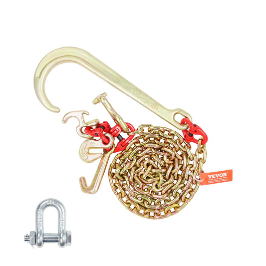 5/16"x6" G80 Dragkedja 15" J Krok Långskaft RTJ & Grab Hooks Wrecker Tie